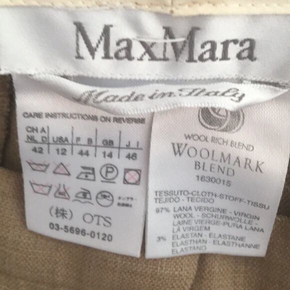 Max Mara Italian seasonless wool cropped trousers VTG - Picture 6 of 8